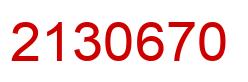 Número 2130670 imagen rojo