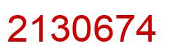 Número 2130674 imagen rojo