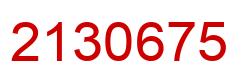 Número 2130675 imagen rojo