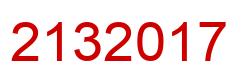 Number 2132017 red image