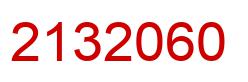 Number 2132060 red image