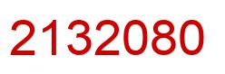 Number 2132080 red image