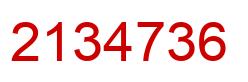 Número 2134736 imagen rojo