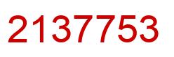 Number 2137753 red image