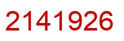 Number 2141926 red image