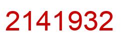 Number 2141932 red image