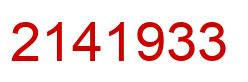 Number 2141933 red image