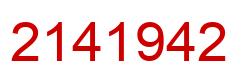 Number 2141942 red image