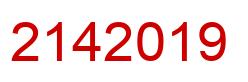 Number 2142019 red image