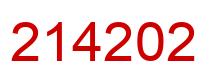 Número 214202 imagen rojo