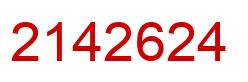 Number 2142624 red image