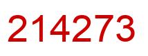 Number 214273 red image