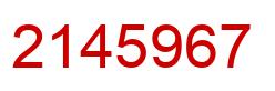 Number 2145967 red image