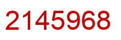 Number 2145968 red image