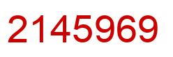 Number 2145969 red image