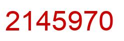 Number 2145970 red image