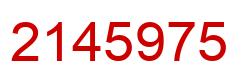Number 2145975 red image