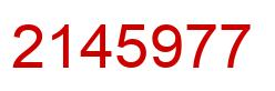 Number 2145977 red image