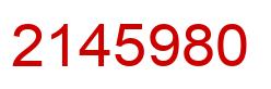 Number 2145980 red image