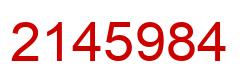 Number 2145984 red image