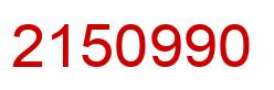 Number 2150990 red image