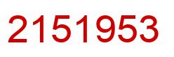 Number 2151953 red image