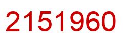 Number 2151960 red image