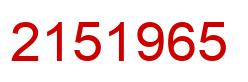 Number 2151965 red image