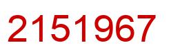 Number 2151967 red image
