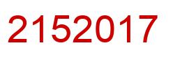 Number 2152017 red image