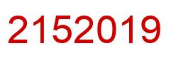 Number 2152019 red image