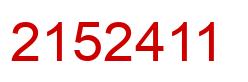 Number 2152411 red image