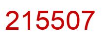 Number 215507 red image