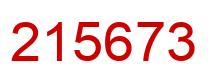 Number 215673 red image
