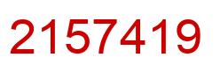 Número 2157419 imagen rojo