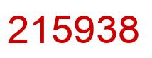 Number 215938 red image