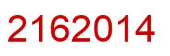 Number 2162014 red image