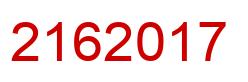 Number 2162017 red image