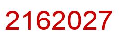Número 2162027 imagen rojo