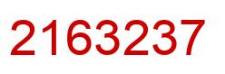 Number 2163237 red image