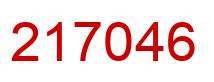 Number 217046 red image