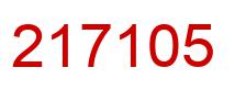 Number 217105 red image