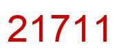 Number 21711 red image