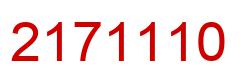 Number 2171110 red image