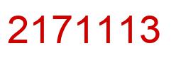 Number 2171113 red image