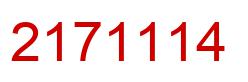 Number 2171114 red image