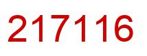 Number 217116 red image