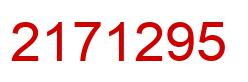 Number 2171295 red image