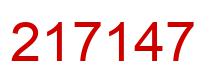 Number 217147 red image