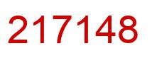 Number 217148 red image